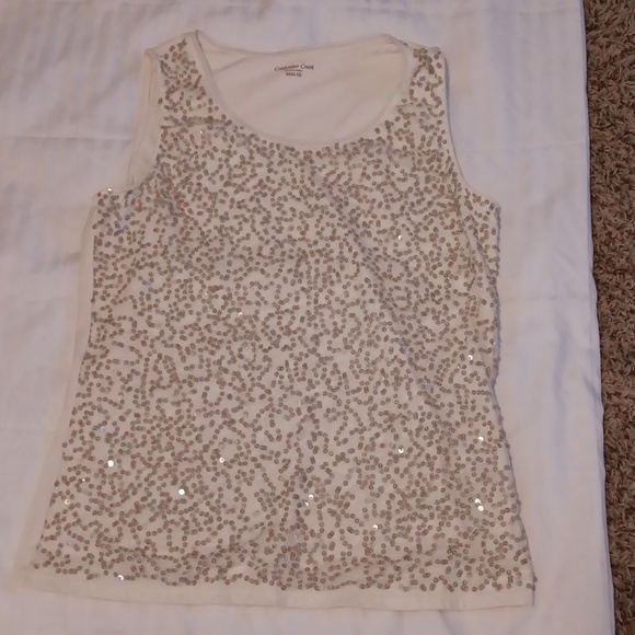 Ladies gold sequence top - Picture 1 of 4